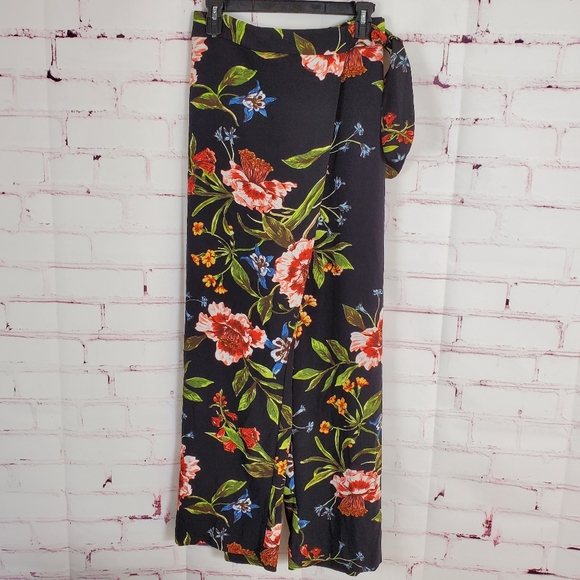 RACHEL Rachel Roy Tropical Floral Wide Leg Pants 14W - Picture 2 of 6